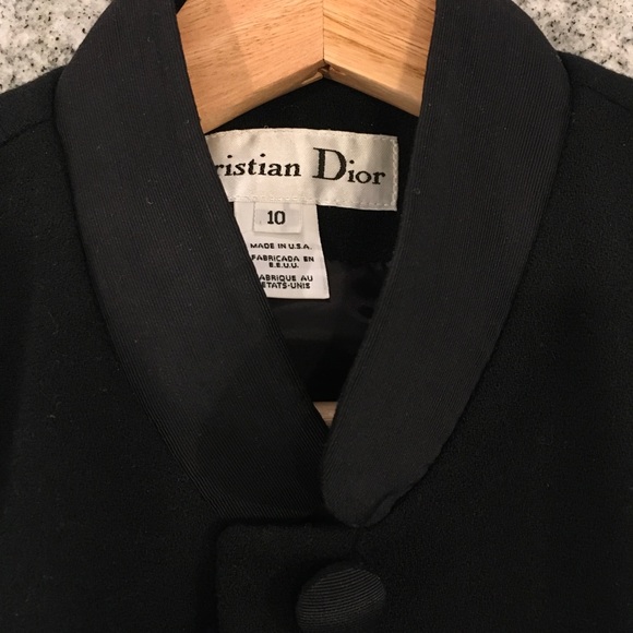 Dior Black Wool Coat/Jacket Size 10 - Picture 7 of 10